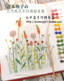 台湾手艺书--青木和子的自然风花草刺绣图案集