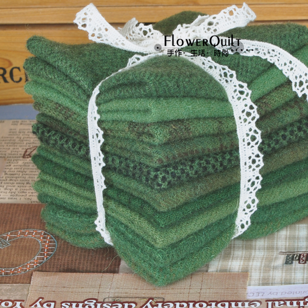 美国进口手染格子羊毛布组-HOLIDAY GREEN 成品示范