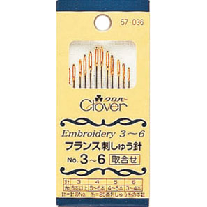 日本可乐牌工具（Clover）刺绣针组(3-6号)---57-036